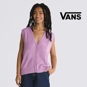 Vans Avenue Sweater Vest Purple Women's Small